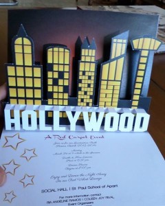 Hollywood themed Pop Up Card for JS Prom Event Graduation