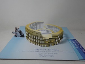 3D Roman Coliseum / Colosseum in Italy Pop Up Wedding Invitation 