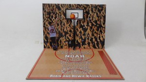 Basketball themed pop up invitation