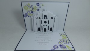 Sanctuario de San Antonio Church Pop Up Wedding Invitation