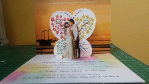 Beach Pop Up wedding invitation