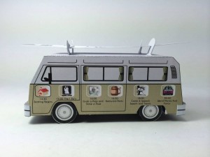 3D camper van pop up wedding invitation