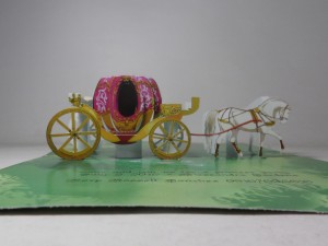 pop up card horse drawn carriage wedding