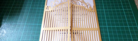Cut-out Wrought Iron Gate for Invitation